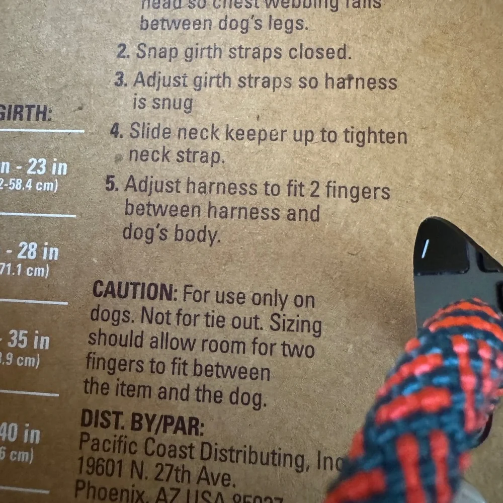 NWT ARCADIA TRAIL DOG HARNESS. Rope Max Mobility Sz S Neck 14-22” Girth 17-23”